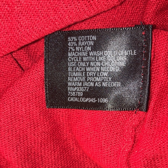 Worthington Red Sweater. NWT. 1X - Picture 6 of 7